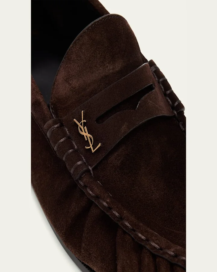 Men's Suede Cassandre Penny Loafers - Image 3