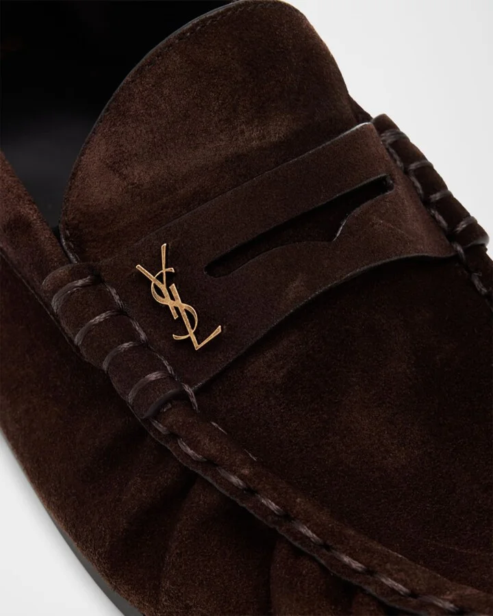 Men's Suede Cassandre Penny Loafers - Image 2