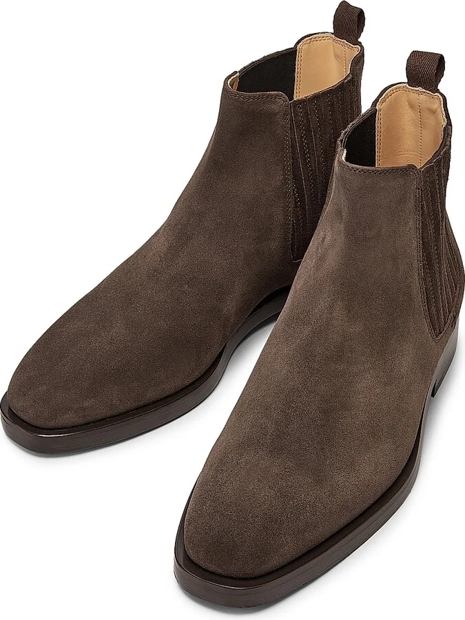 Men's Suede Chelsea Boots - Brown - Size 8.5 - Image 4