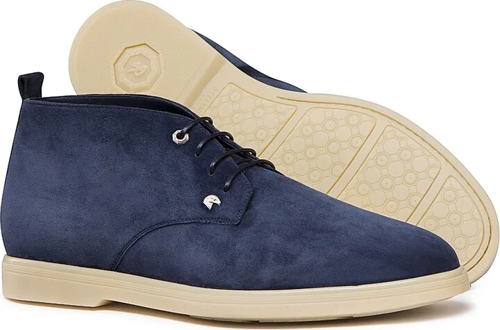Men's Suede Chukka Boots - Dark Blue - Size 7 - Image 3