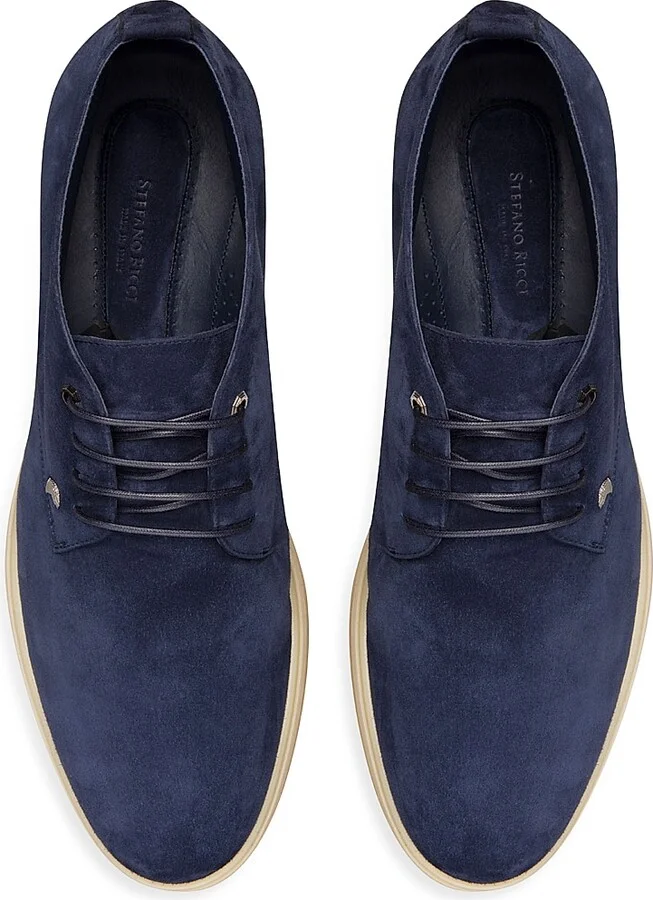 Men's Suede Chukka Boots - Dark Blue - Size 7 - Image 4