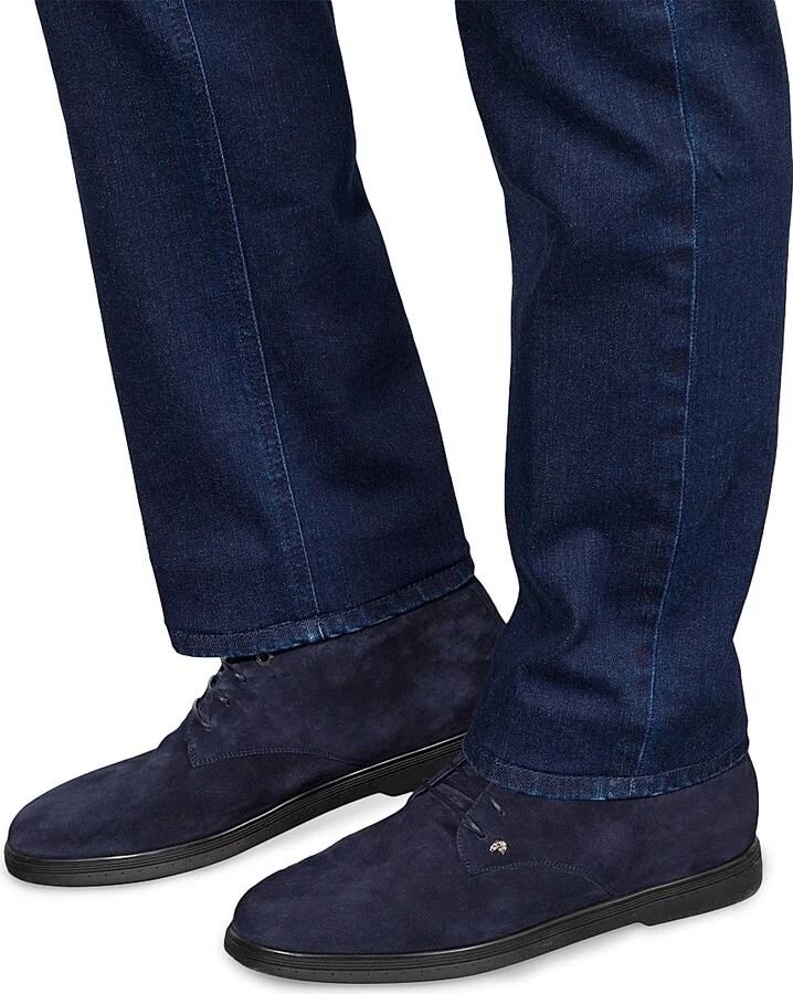 Men's Suede Chukka Boots - Dark Blue - Size 7 - Image 5