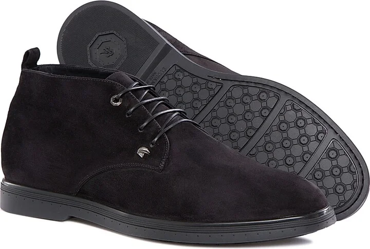 Men's Suede Chukka Boots - Dark Blue - Size 7 - Image 7