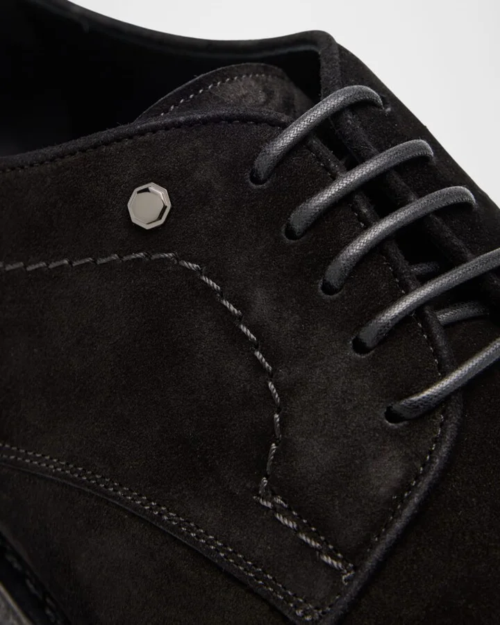Men's Suede Crepe-Sole Derby Sneakers - Image 2
