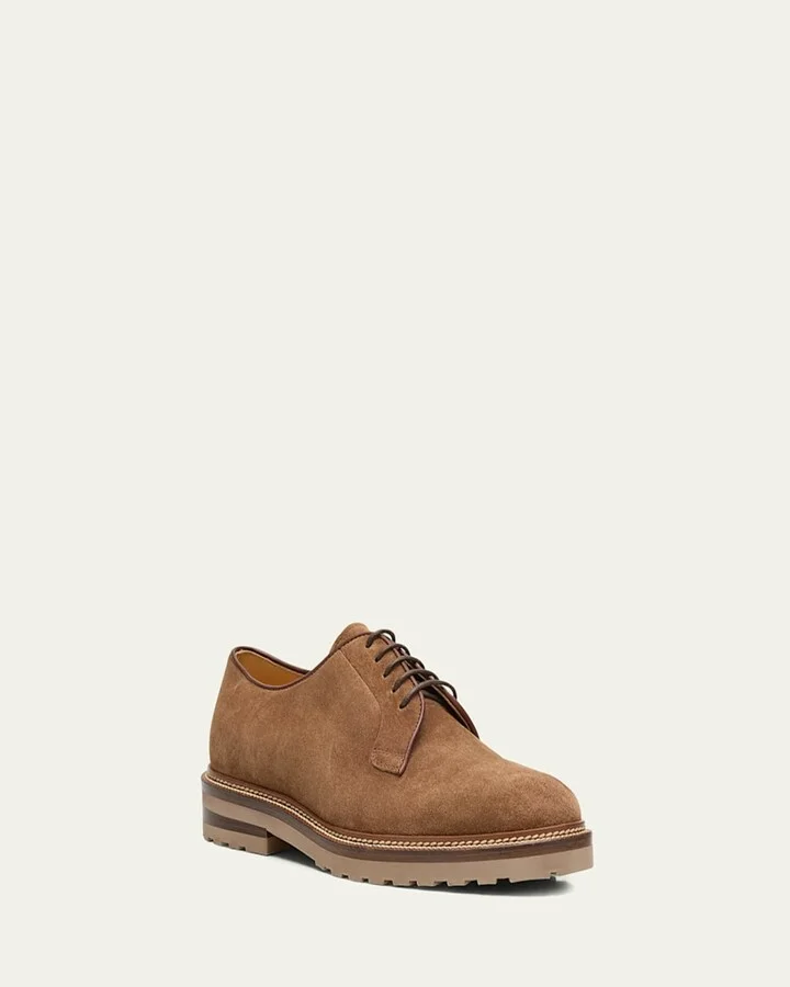 Men's Suede Derby Shoes - Image 3