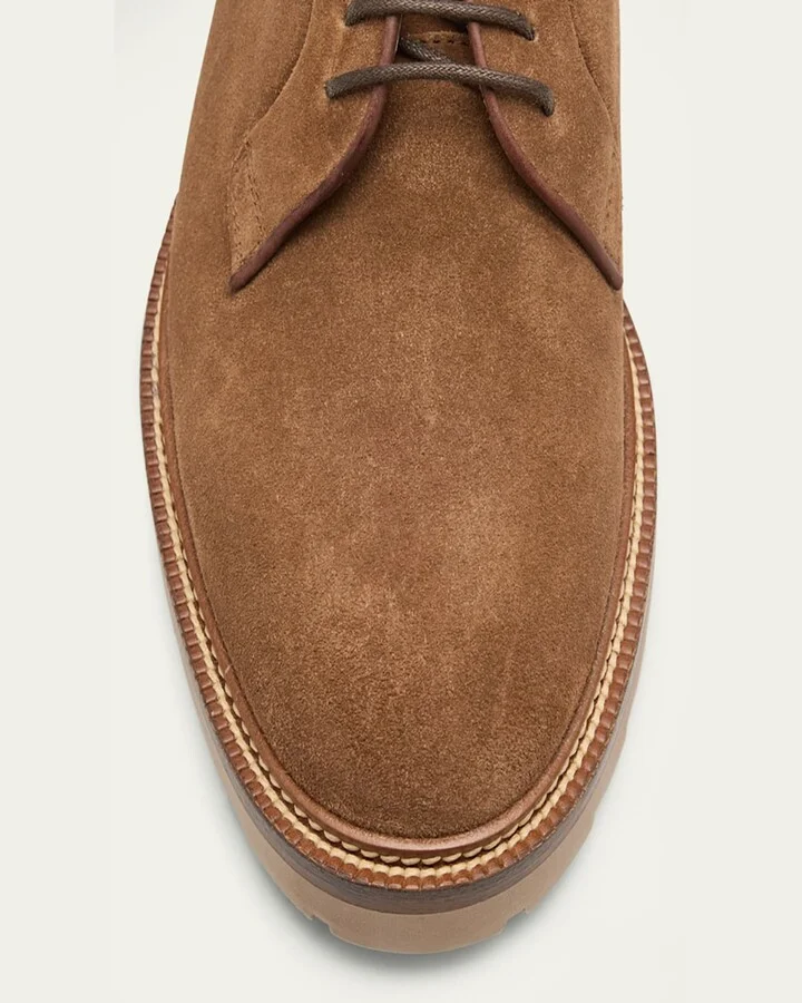 Men's Suede Derby Shoes - Image 4