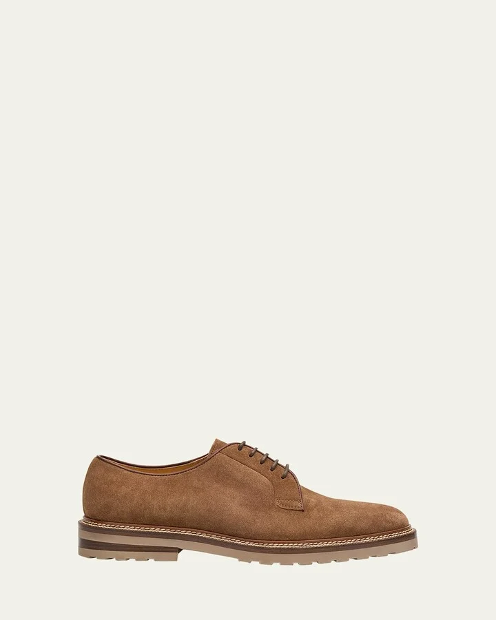 Men's Suede Derby Shoes