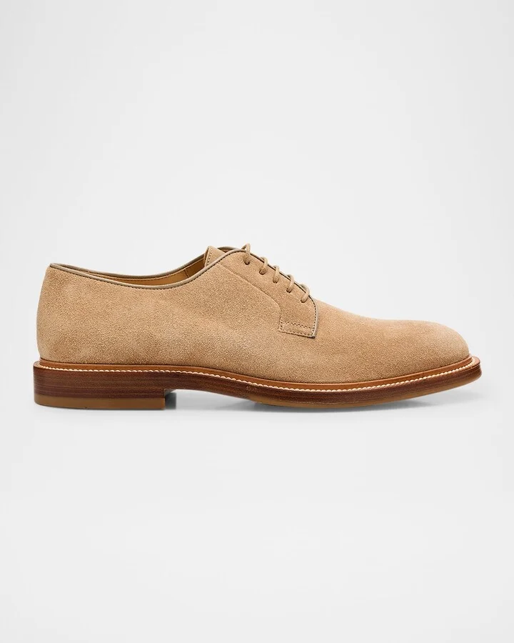 Men's Suede Derby Shoes