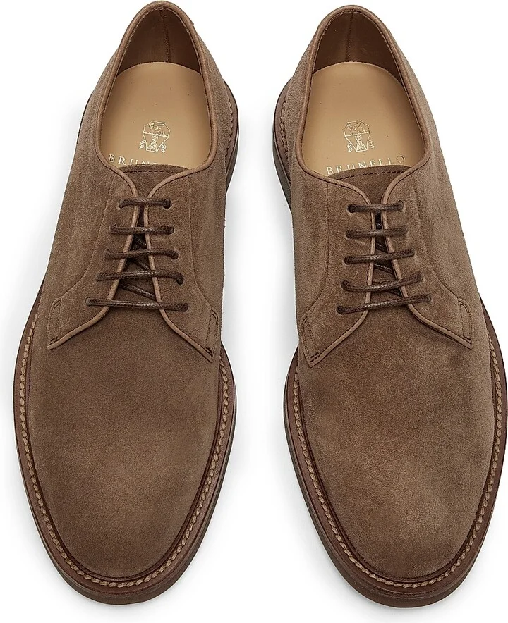 Men's Suede Derbys - Brown - Size 8 - Image 4