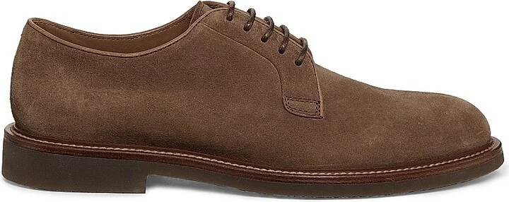 Men's Suede Derbys - Brown - Size 8