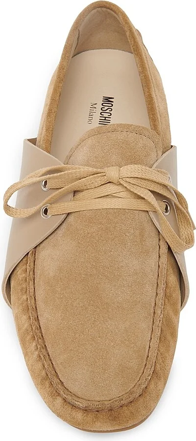 Men's Suede Driving Loafers - Beige - Size 6 - Image 4