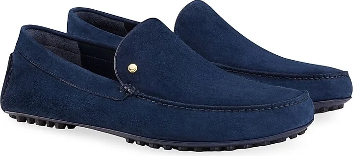 Men's Suede Driving Shoes - Navy - Size 10 - Image 2