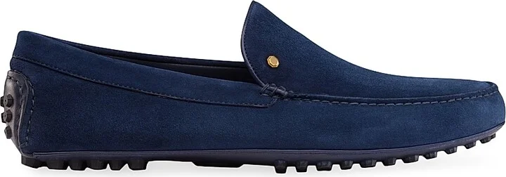 Men's Suede Driving Shoes - Navy - Size 10