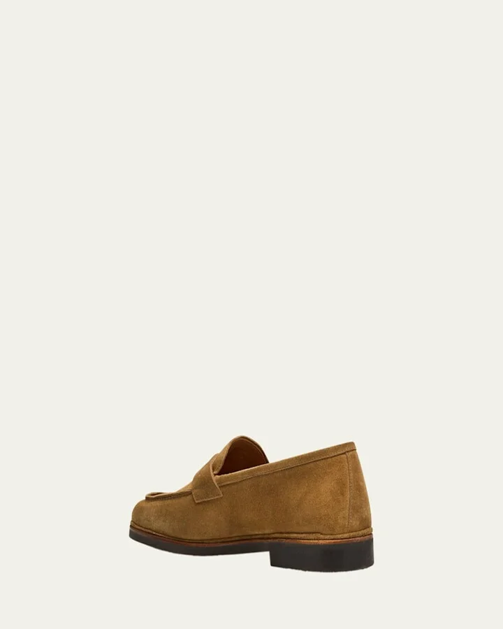 Men's Suede Flex-Sole Penny Loafers - Image 2