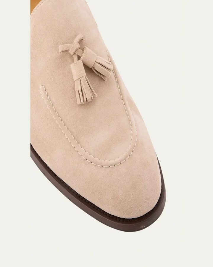 Men's Suede Flex-Sole Tassel Loafers - Image 3