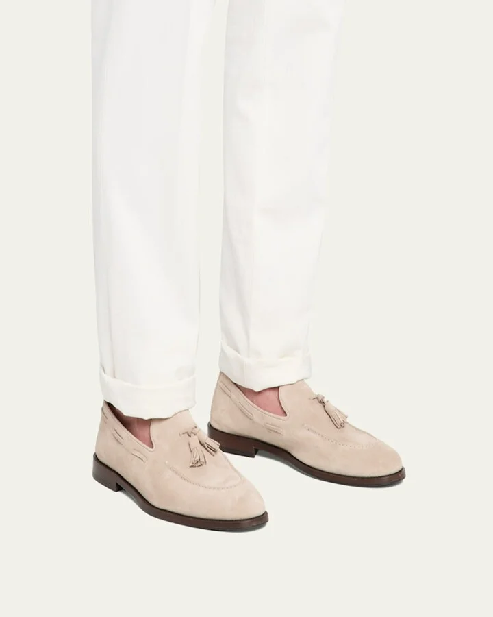 Men's Suede Flex-Sole Tassel Loafers - Image 4