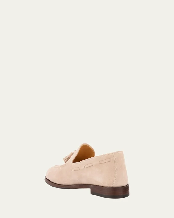 Men's Suede Flex-Sole Tassel Loafers - Image 5