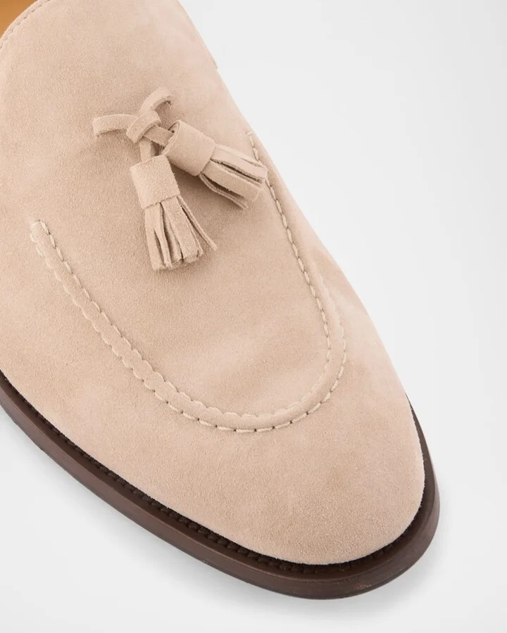 Men's Suede Flex-Sole Tassel Loafers - Image 8