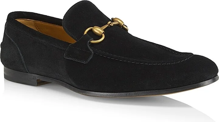 Men's Suede Horsebit Loafers - Black - Size 7 - Image 2