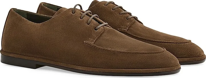 Men's Suede Lace-Up Derby Shoes - Concrete - Size 8 - Image 2