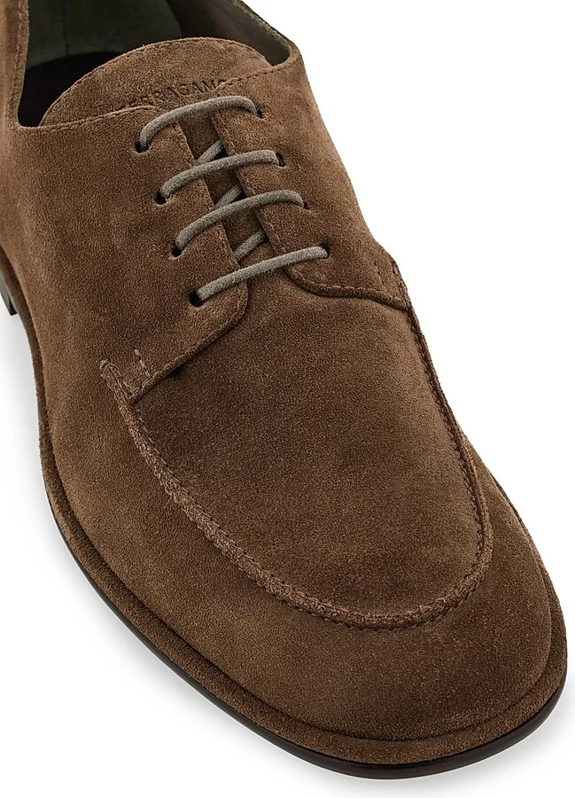 Men's Suede Lace-Up Derby Shoes - Concrete - Size 8 - Image 4