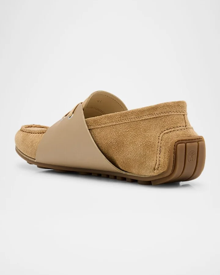 Men's Suede Lace-Up Loafers - Image 6