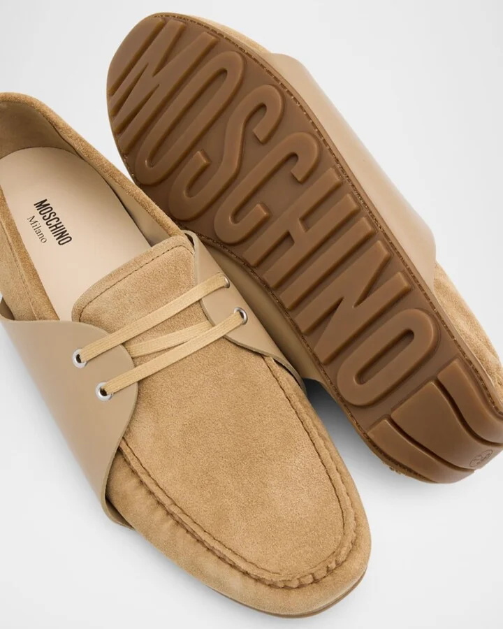 Men's Suede Lace-Up Loafers - Image 8