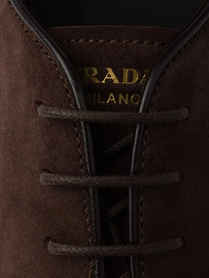 Men's Suede Laced Shoes - Brown - Size 7 - Image 4