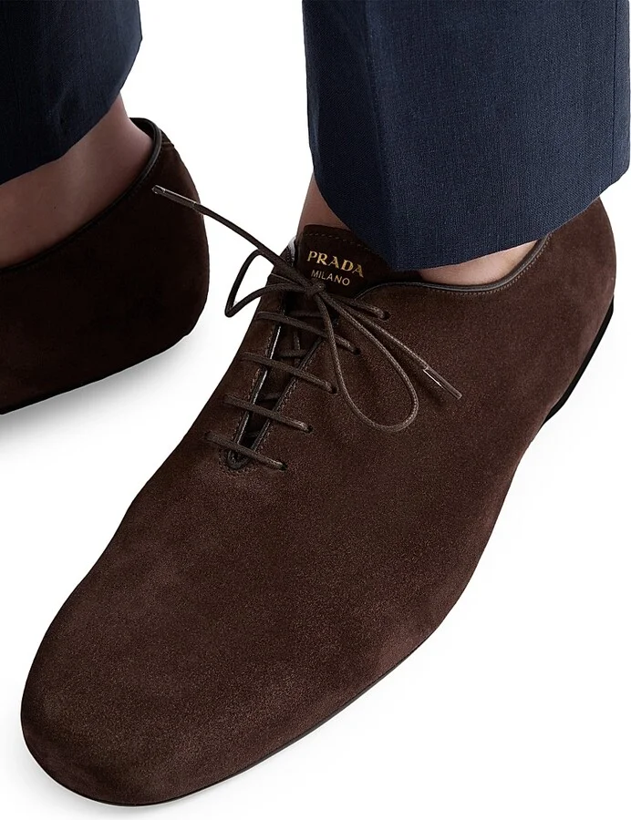 Men's Suede Laced Shoes - Brown - Size 7 - Image 5