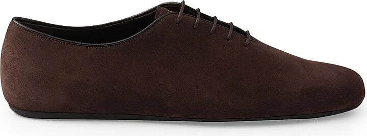 Men's Suede Laced Shoes - Brown - Size 7
