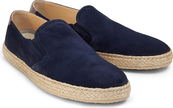 Men's Suede & Leather Espadrilles - Blue - Size 8 - Image 2