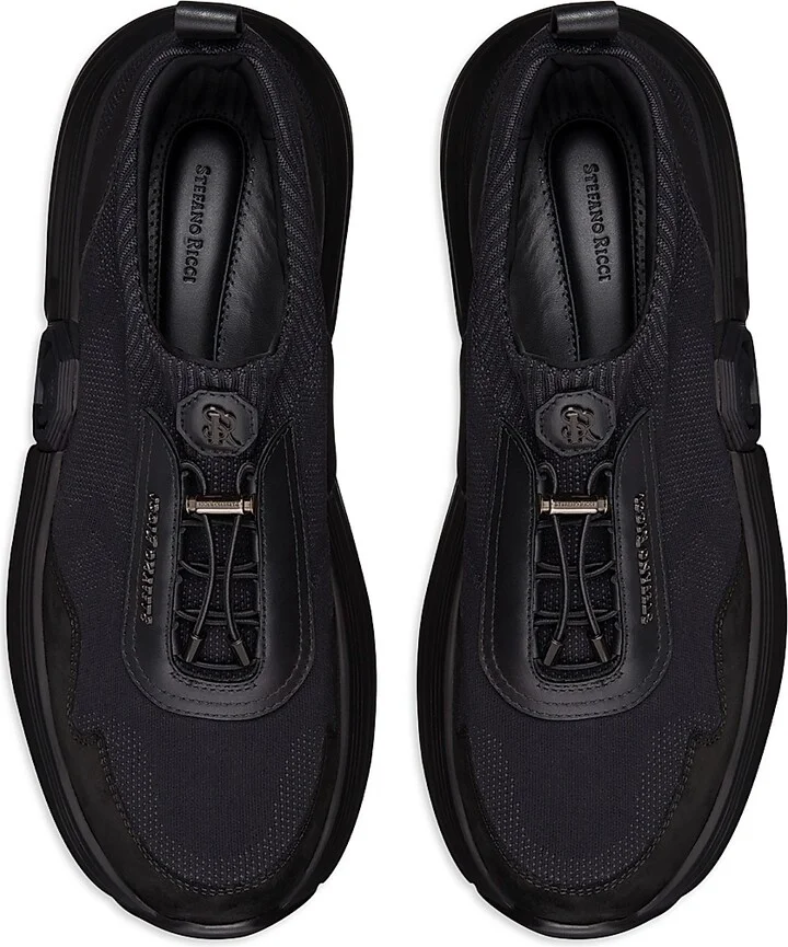 Men's Suede Leather Functional Sneakers - Dark Blue - Size 7 - Image 6