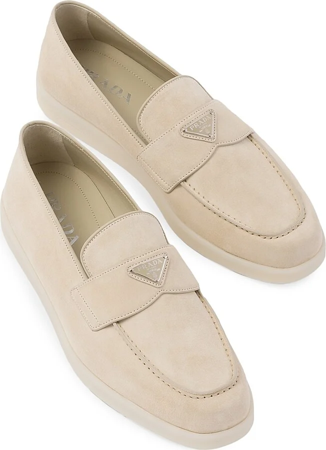 Men's Suede Loafers - Beige Khaki - Size 7 - Image 3