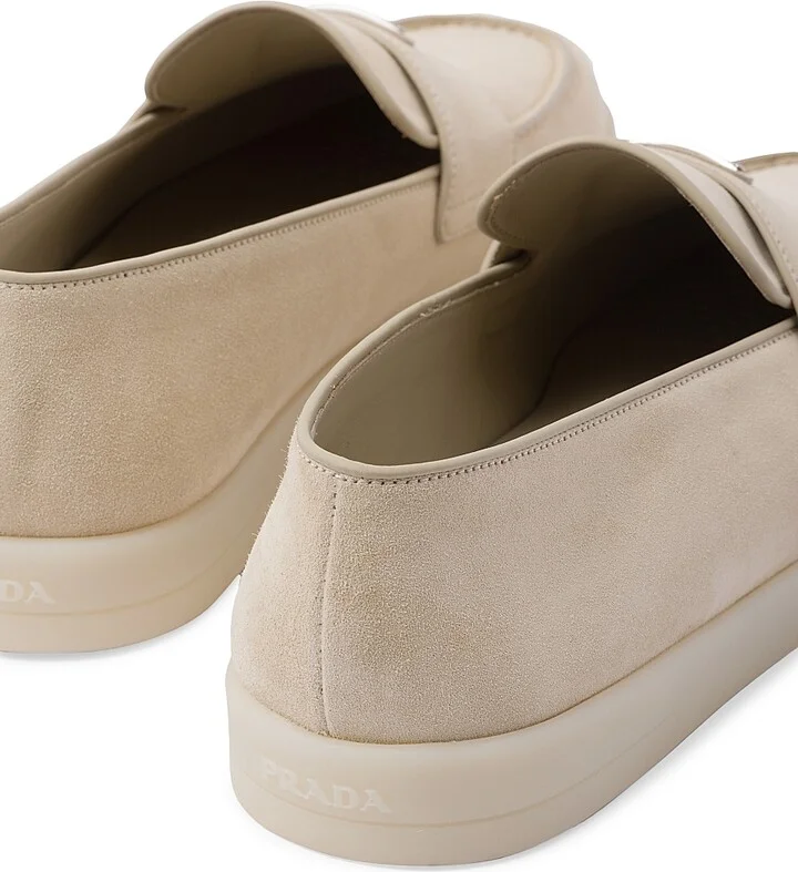 Men's Suede Loafers - Beige Khaki - Size 7 - Image 6