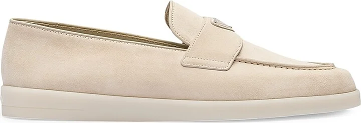 Men's Suede Loafers - Beige Khaki - Size 7