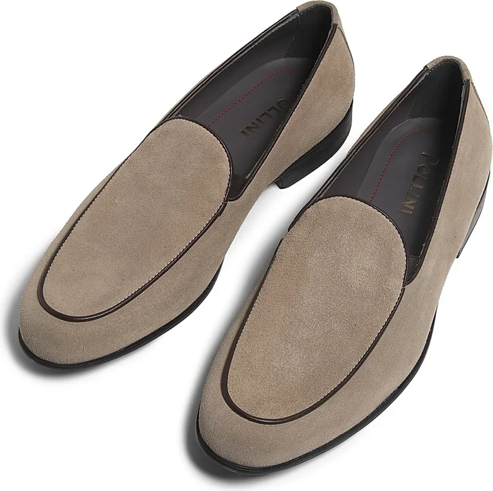 Men's Suede Loafers - Beige - Size 7 - Image 4