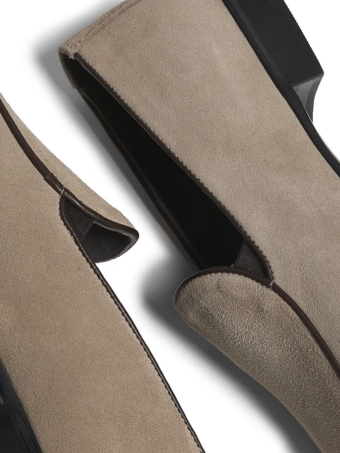 Men's Suede Loafers - Beige - Size 7 - Image 5