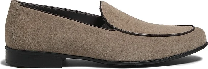 Men's Suede Loafers - Beige - Size 7