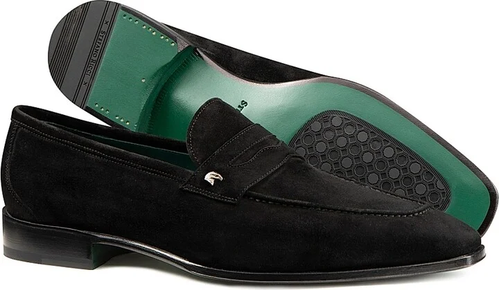 Men's Suede Loafers - Black - Size 6 - Image 3