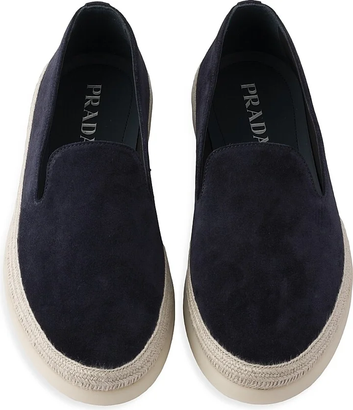 Men's Suede Loafers - Blue - Size 6.5 - Image 2
