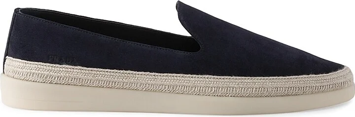 Men's Suede Loafers - Blue - Size 6.5