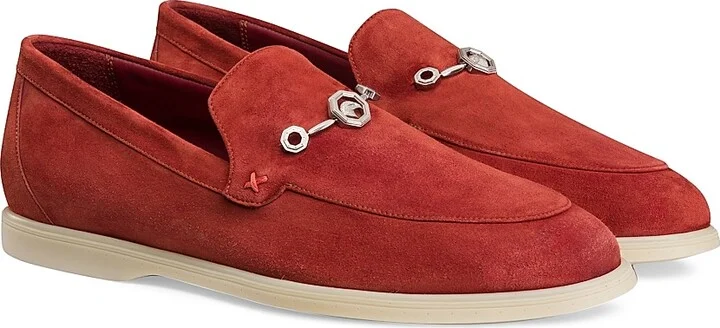 Men's Suede Loafers - Brick - Size 5 - Image 2