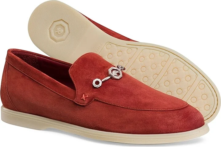 Men's Suede Loafers - Brick - Size 5 - Image 3