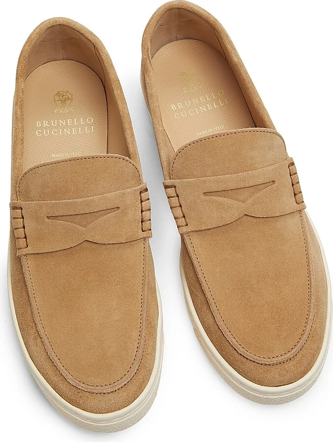 Men's Suede Loafers - Brown - Size 7 - Image 4