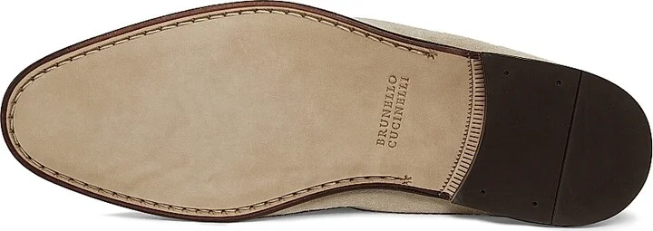 Men's Suede Loafers - Dark Beige - Size 9 - Image 6
