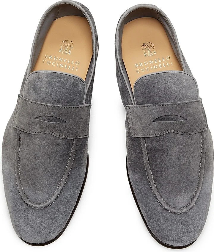 Men's Suede Loafers - Dark Beige - Size 9 - Image 9