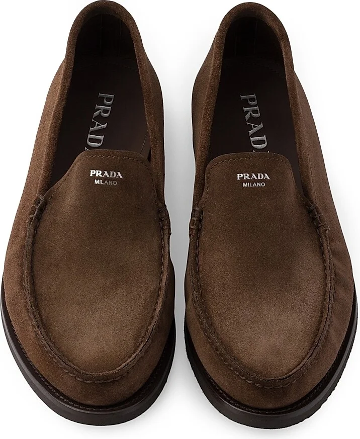 Men's Suede Loafers - Dark Brown - Size 8 - Image 3