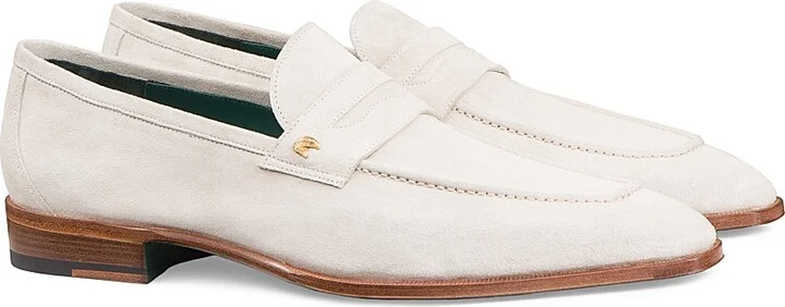 Men's Suede Loafers - Off White - Size 7 - Image 2