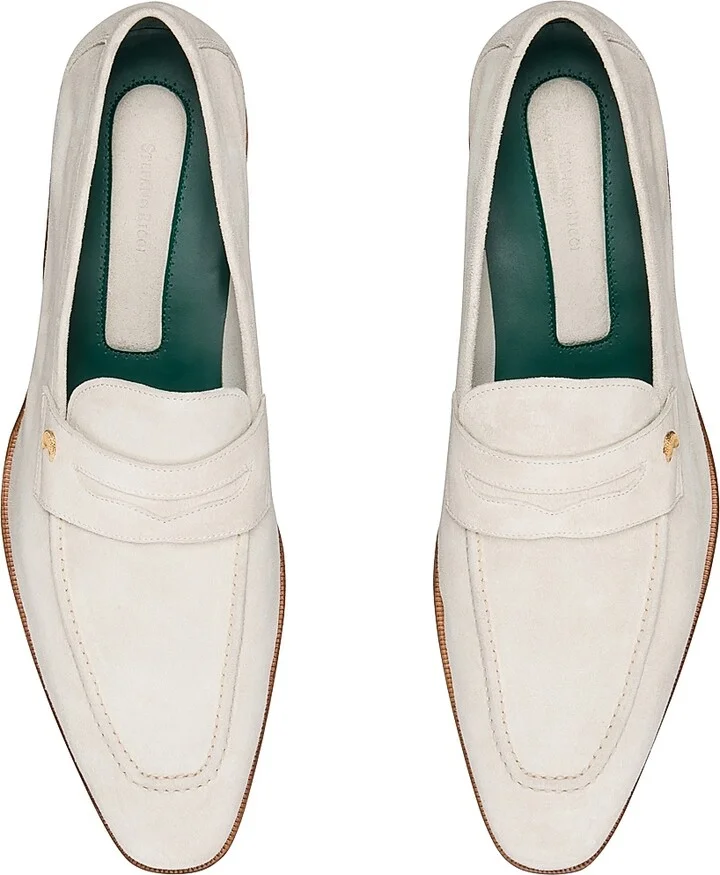 Men's Suede Loafers - Off White - Size 7 - Image 4