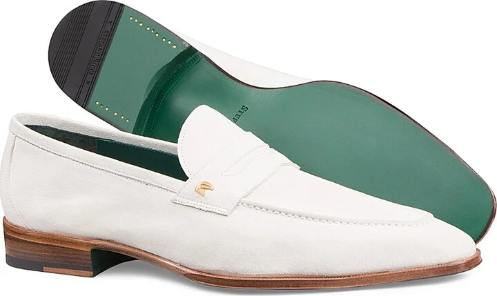 Men's Suede Loafers - Off White - Size 7 - Image 6